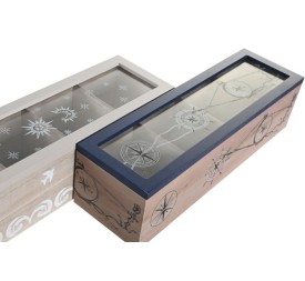 CAJA INFUSIONES MDF CRISTAL 30X9X8 2 SURT.