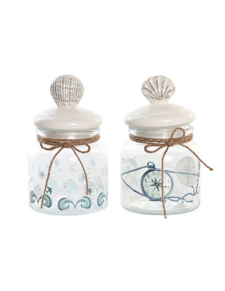 BOTE CRISTAL GRES 11X11X19 600ML, 2 SURTIDO