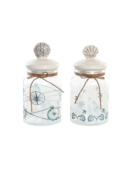 BOTE CRISTAL GRES 11X11X23 900ML, 2 SURT.