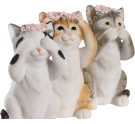 FIGURA RESINA 5,5X6X9,5 GATO 3 SURT.