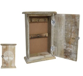 CAJA PORTALLAVES TALLADO TREE 17X7X27CM