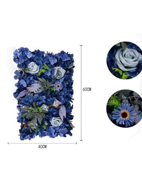 PLACA FLORES AZUL 40*60CM