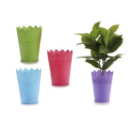 MACETA PLASTICO 14,3X18,5CM SURT 4 COL