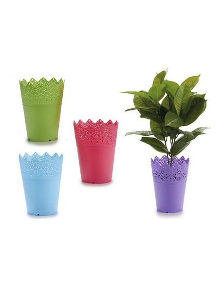 MACETA PLASTICO 14,3X18,5CM SURT 4 COL