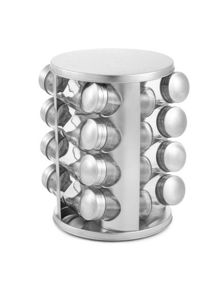 ESPECIERO SET 16 INOX CRISTAL 17X17X23 PLATEADO ESPECIERO SET 16 INOX CRISTAL 17X17X23 PLATEADO