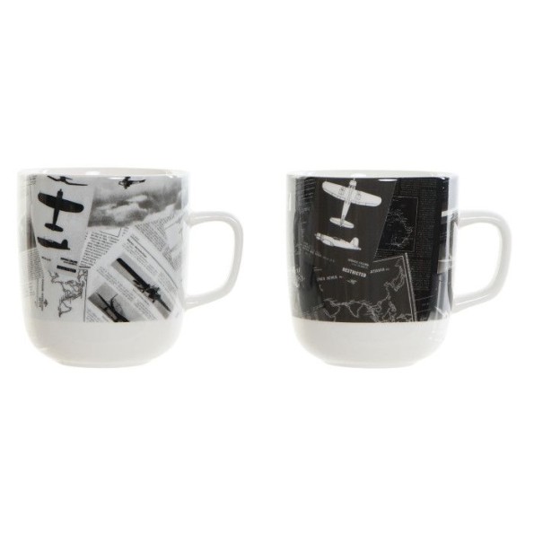 MUG PORCELANA 11,5X8,5X10 380ML, AVIACION 2 SURT.