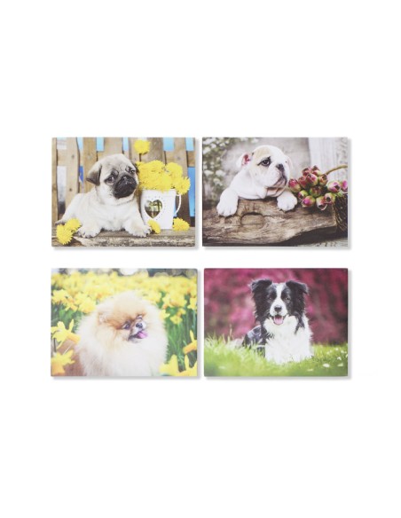 CUADRO LIENZO 40X1,8X30 CUADRO LIENZO PERRITOS 4 S