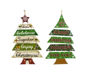 COLGANTE ARBOL NAVIDAD 38CM 2 SURTIDOS