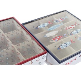 CAJA INFUSIONES MDF 24X24X6,5 COSTA 2 SURT.
