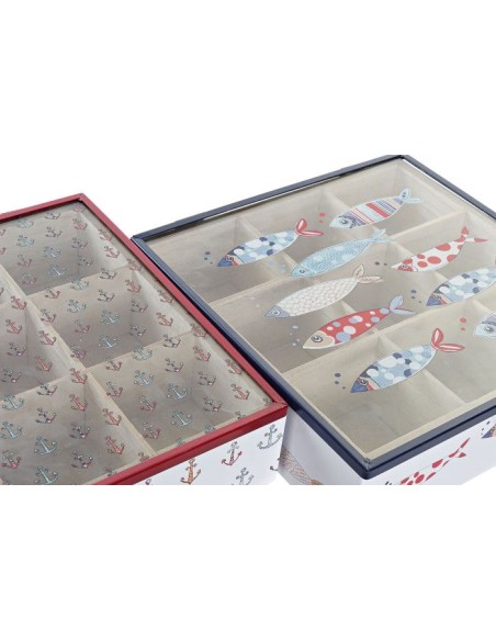 CAJA INFUSIONES MDF 24X24X6,5 COSTA 2 SURT.