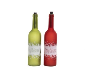 BOTELLA DECORACION LED CRISTAL 7X30 5L. 2 SURT.