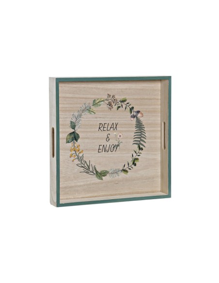 BANDEJA DECORACION MADERA 32X32X4,5 NATURAL BANDEJA DECORACION MADERA 32X32X4,5 NATURAL