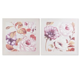 CUADRO LIENZO ABETO 70X3X70 ROSAS 2 SURT.