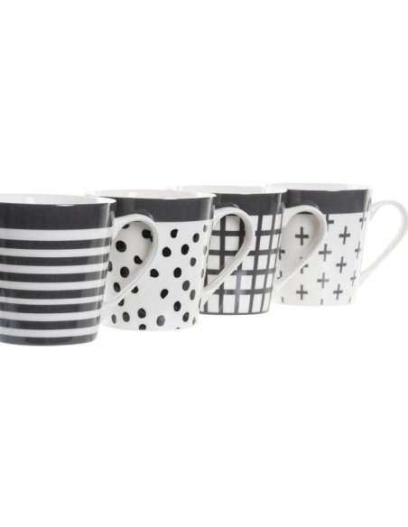 MUG GRES 12X9X9 340ML, 4 SURTIDO