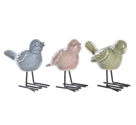 FIGURA PORCELANA METAL 14X7X13,5 PAJARO 3 SURT.
