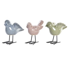 FIGURA PORCELANA METAL 14,5X9X13,5 PAJARO 3 SURT.