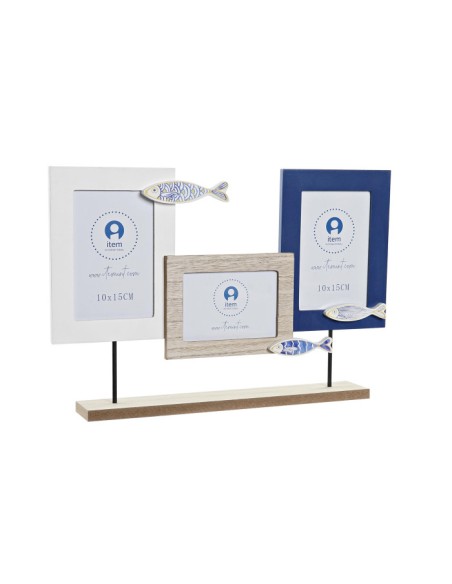 MARCO MULTIFOTO MDF CRISTAL 40,5X6X27 PECES AZUL