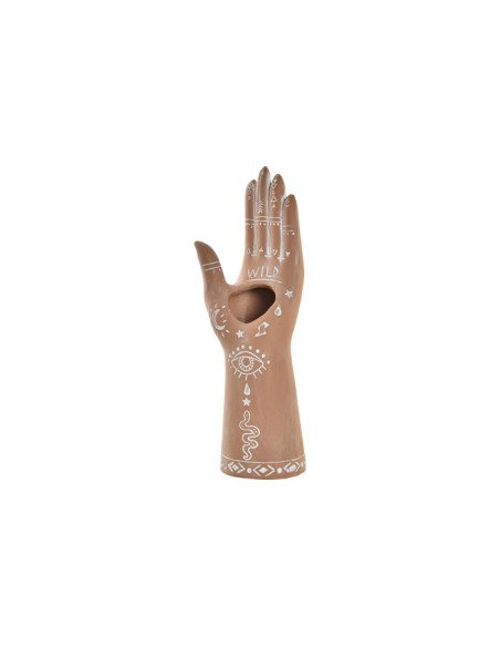 JARRON CERAMICA 10X8,5X30 MANO TERRACOTA