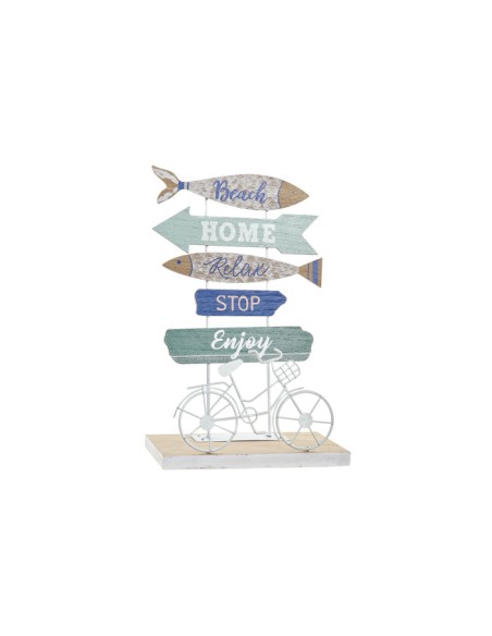 DECORACION MDF 20X12X32 PECES AZUL