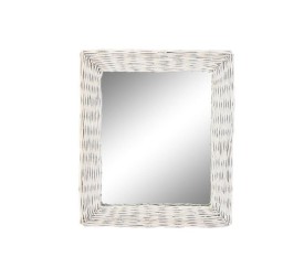 ESPEJO MIMBRE CRISTAL 53,5X4X62,5 TRENZADO BLANCO
