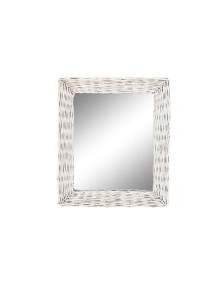 ESPEJO MIMBRE CRISTAL 53,5X4X62,5 TRENZADO BLANCO