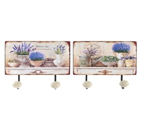 PERCHERO PARED METAL 23X6X12 2COLG LAVAND 2 SURT.