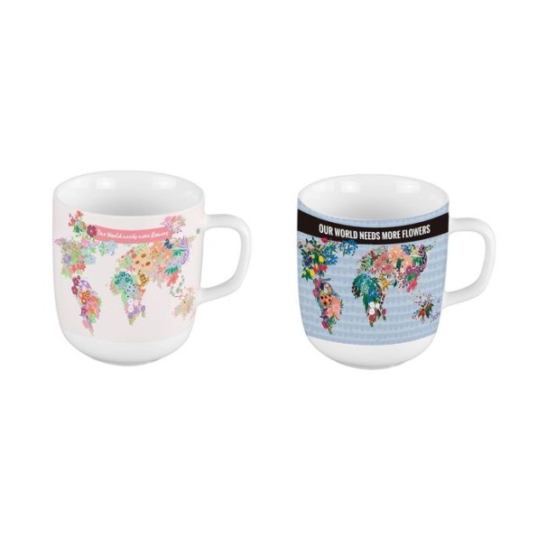 MUG PORCELANA 11,5X8,5X10 380ML 2 SURTIDO