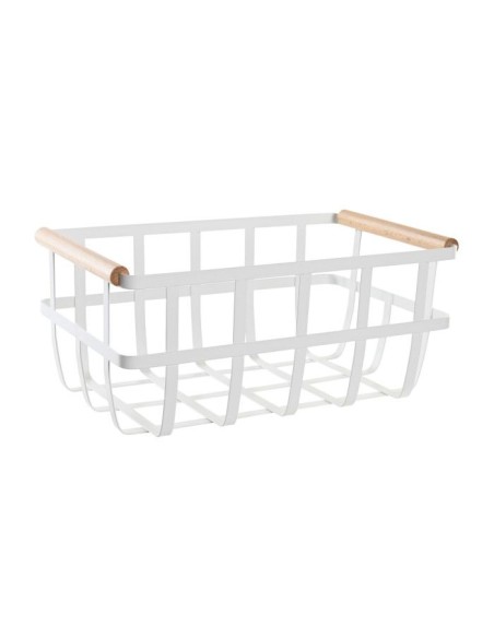 CESTA METAL PINO 36X22X15,5 BLANCO