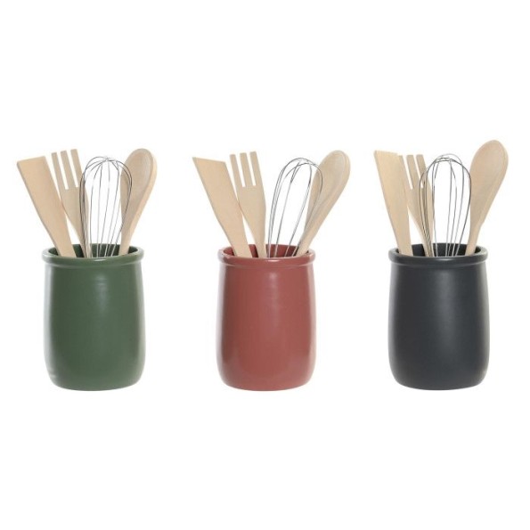 BOTE UTENSILIOS SET 5 GRES 10X10X14 3 SURT. (5670)