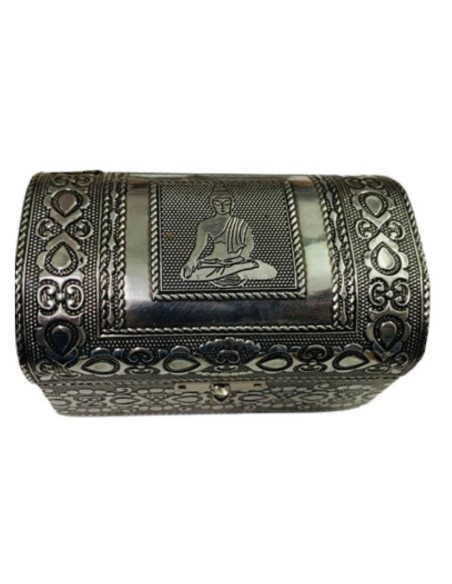 JOYERO PLATA BUDA 13X8X6CM JOYERO PLATA BUDA 13X8X6CM