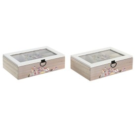 CAJA INFUSIONES MDF 23X15X7 CASITAS 2 SURT.
