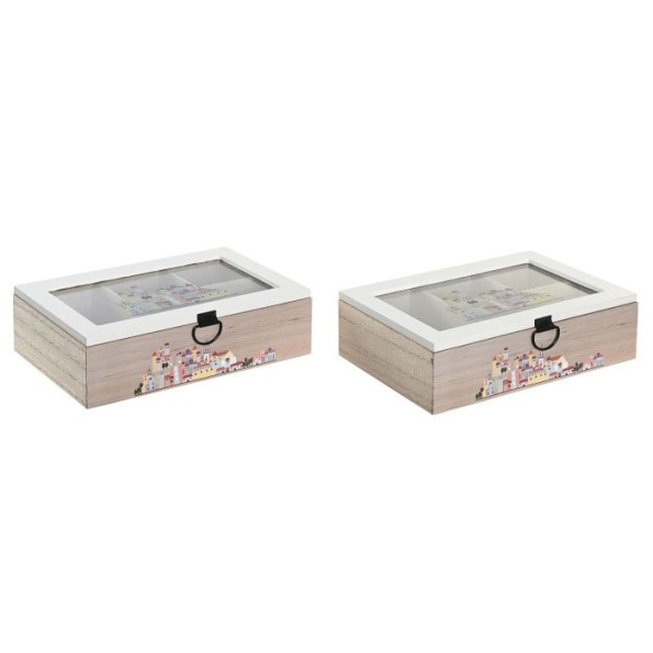 CAJA INFUSIONES MDF 23X15X7 CASITAS 2 SURT.