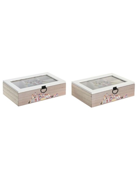 CAJA INFUSIONES MDF 23X15X7 CASITAS 2 SURT.