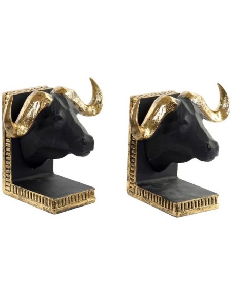 SUJETALIBROS SET 2 RESINA 20X12,5X17 ÑU NEGRO