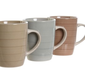 MUG GRES 12,5X8,5X11 360 ML, 3 SURT.