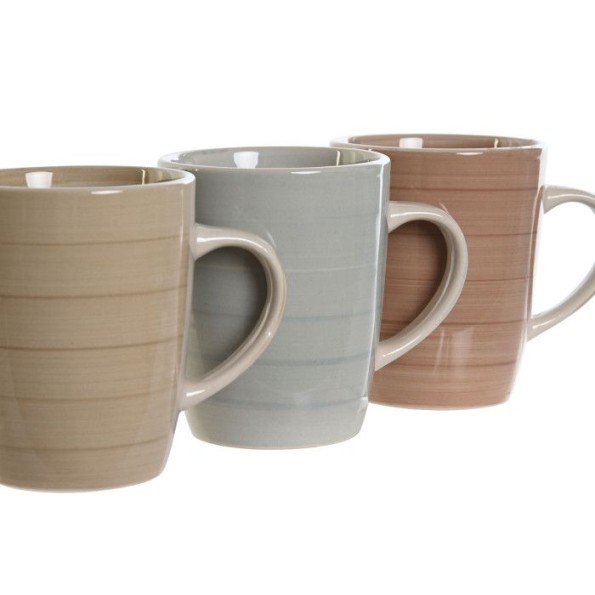 MUG GRES 12,5X8,5X11 360 ML, 3 SURT. (9232)