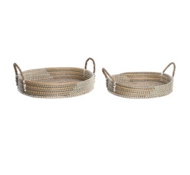 BANDEJA DECORACION SET 2 SEAGRASS 48X35X16