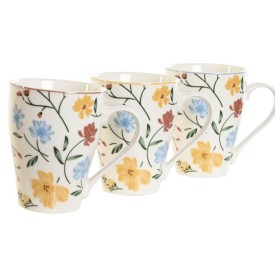 MUG PORCELANA 12X8,5X11 350ML, FLORAL 3 SURT.