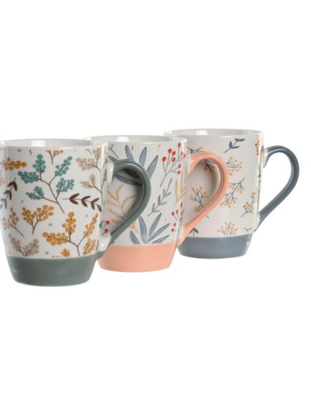 MUG PORCELANA 12X8X10 320ML FLORAL 3 SURT.
