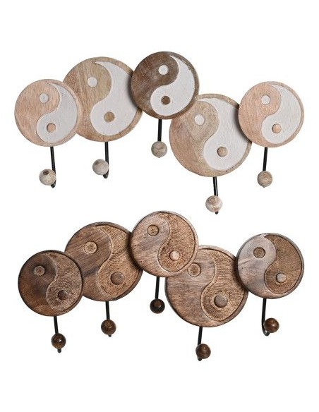 PERCHERO PARED MANGO 45X5X18 YING YANG 2 SURT.