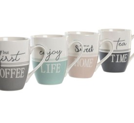 MUG PORCELANA NEW BONE 11,5X8,3X10,5 340ML 4 SURT. (4281)