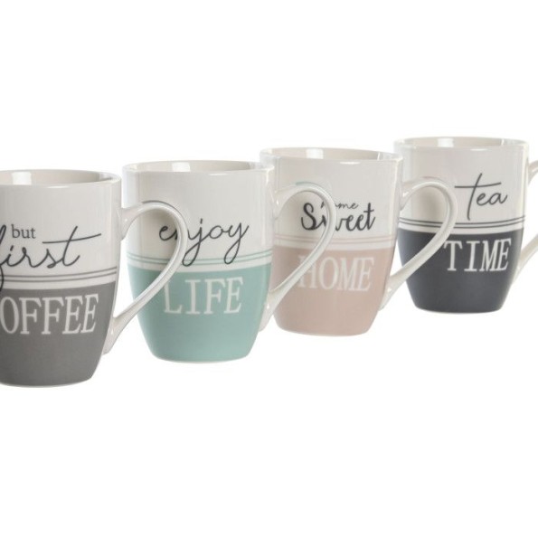 MUG PORCELANA NEW BONE 11,5X8,3X10,5 340ML 4 SURT. (4281)