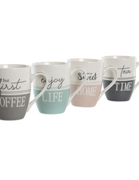 MUG PORCELANA NEW BONE 11,5X8,3X10,5 340ML 4 SURT. (4281)