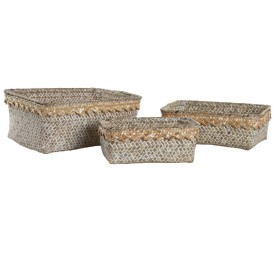CESTA SET 3 FIBRA 25X17X10 DECAPE NATURAL
