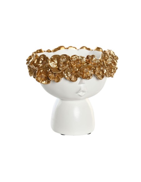 MACETERO RESINA 16X14X14 CARA BLANCO