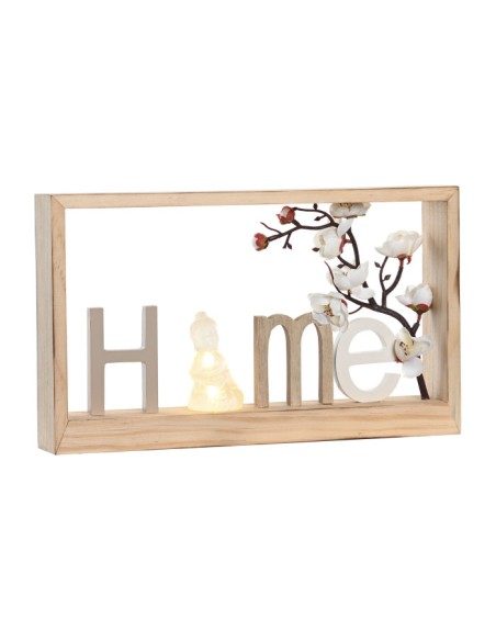 DECORACION LUMINOSA LED MDF 30X5X18 NATURAL