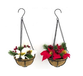 COLGANTE HIERRO X3 FLORES 35CM 2 SURTIDO