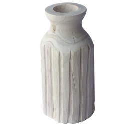 JARRON PAULOWNIA 15X15X30 NATURAL MARRON