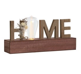 DECORACION LUMINOSA LED MDF 34X8X17 NATURAL