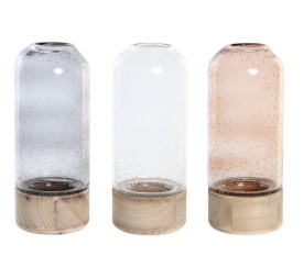 JARRON CRISTAL MADERA 10X10X25 3 SURT.